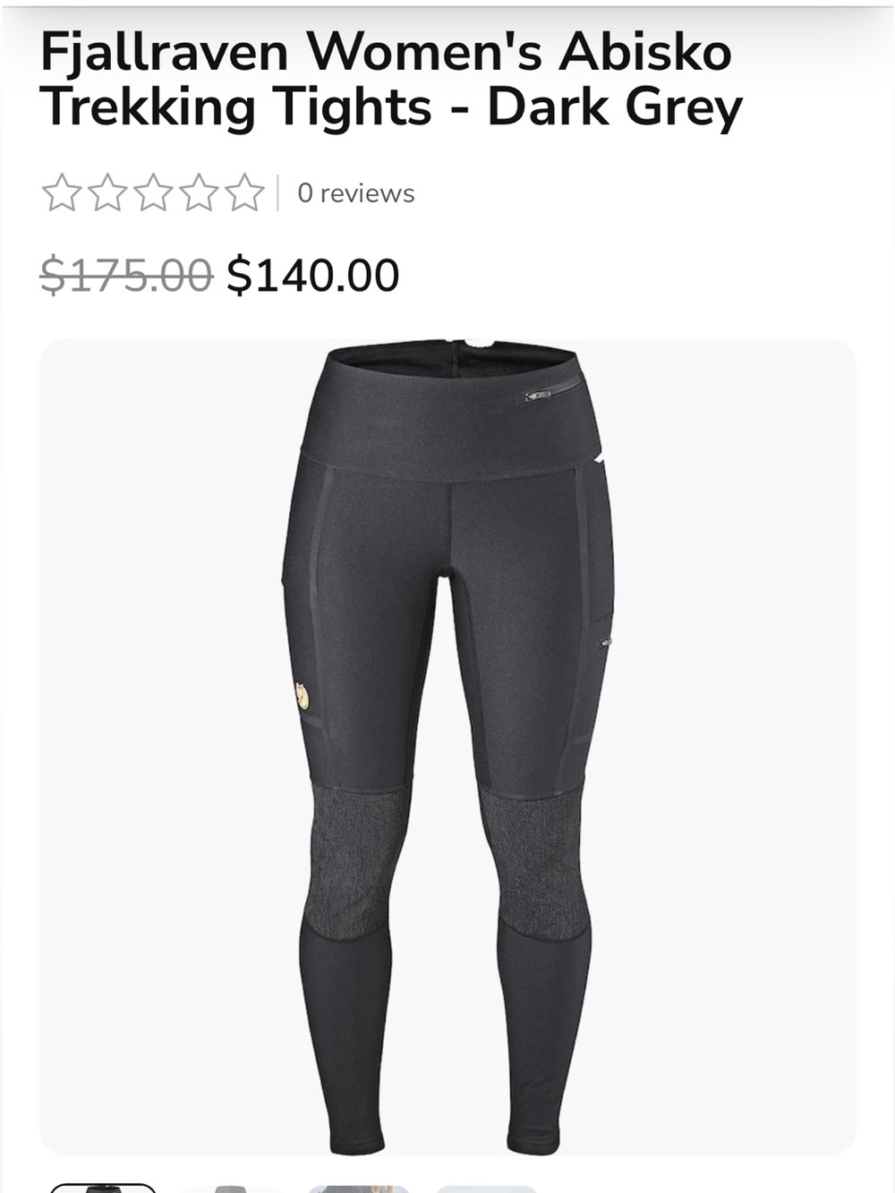 Fjallraven Women's Abisko Trekking Tights - size medium like new hiking durable